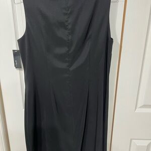 ALYTZ Little Black Sleeveless Sheath Dress Wm 16 back zip polyester spandex NWT